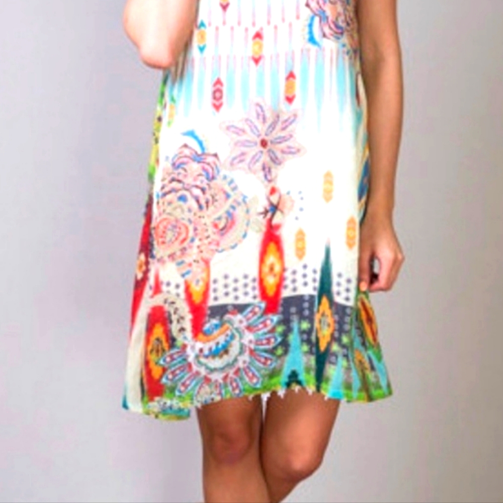 Johnny Was Vibrant Boho Dress - Picture 3 of 7